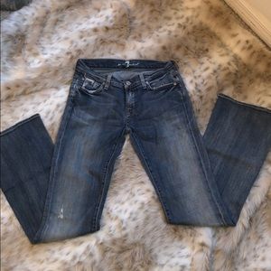 🌟 Seven for All Mankind Boot-Cut Jeans - Size 26, Medium Wash, 33” Inseam